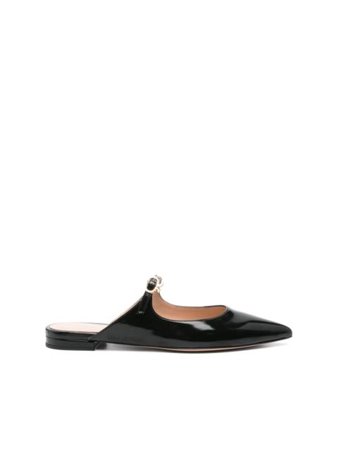 Gianvito Rossi patent-leather mules