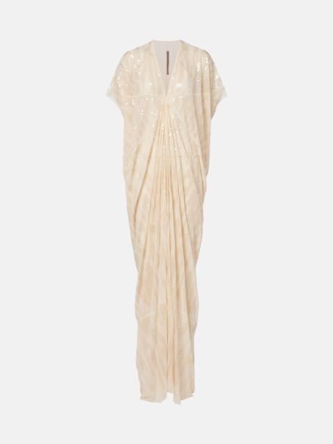Rick Owens Lilies Lilies gathered sequined tulle gown
