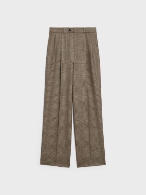 CELINE SKATE PANTS IN PRINCE OF WALES CHECK WOOL