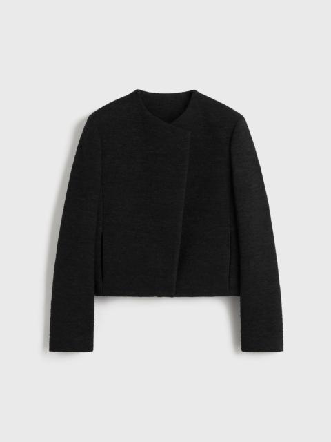 Totême Cropped bouclé jacket black