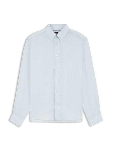 BOSS REGULAR-FIT LINEN BUTTON-DOWN SHIRT