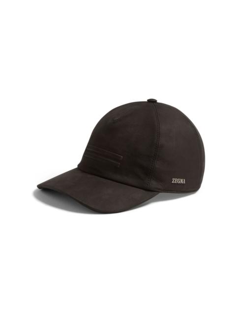 SECONDSKIN leather baseball cap