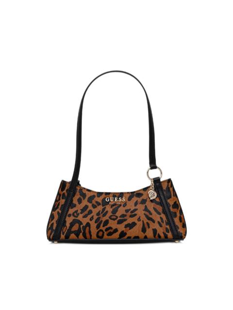 GUESS USA Domitilla leopard print charm tote bag