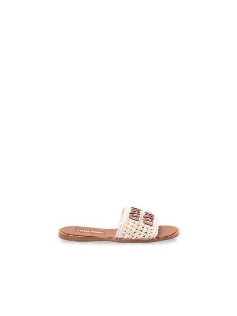 Miu Miu Crochet Slides