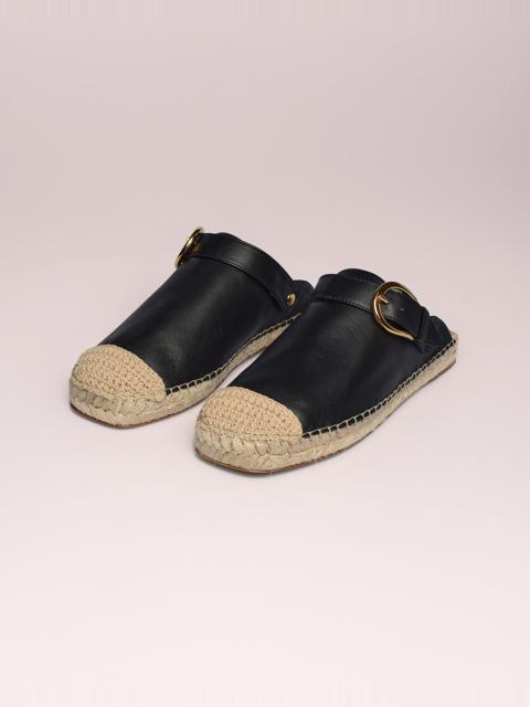 Nanushka HARREL - Lamb nappa contrast-toe espadrilles - Black