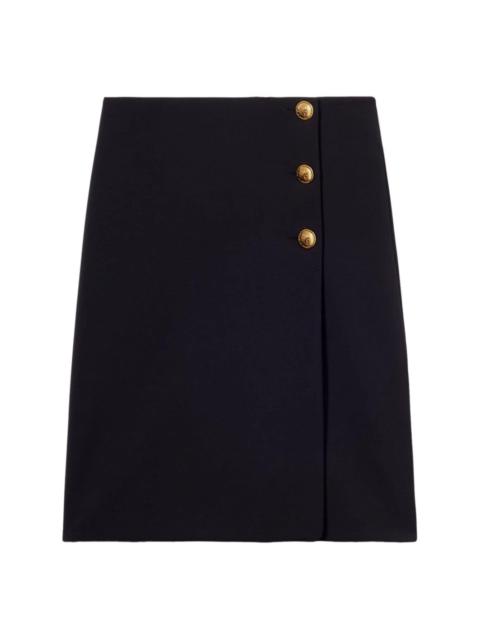 wrap midi skirt