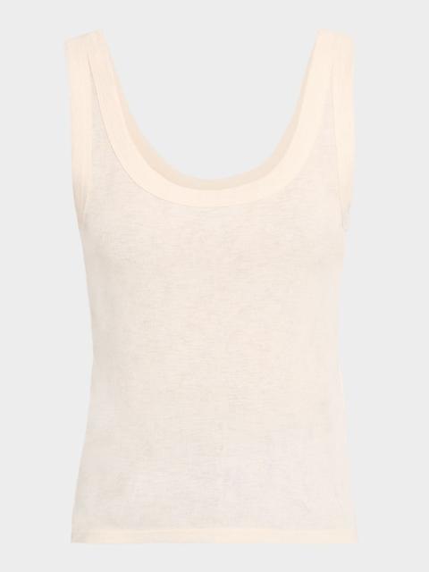 VERONICA BEARD Belvedere Jersey Scoopneck Tank Top
