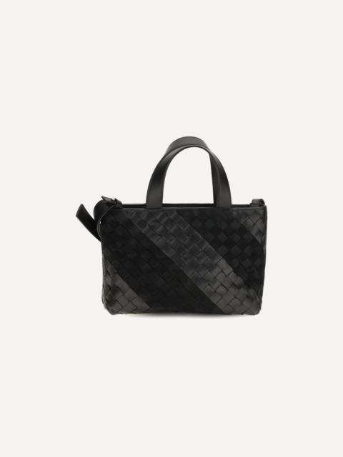 Bottega Veneta Intrecciato Handbag with suede stripes