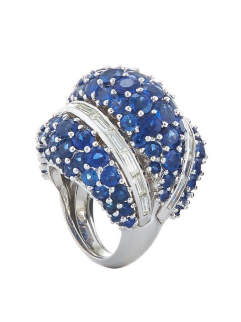 DAVID WEBB Sapphire Triple Dome Couture Ring