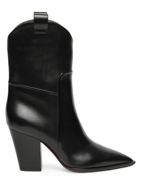 Santoni Women's Sharla 85MM Leather Boots - Black