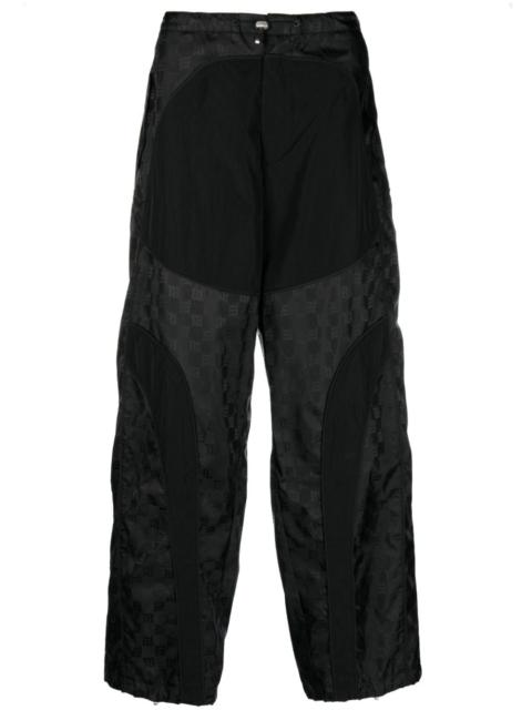 MISBHV monogram-jacquard wide-leg trousers