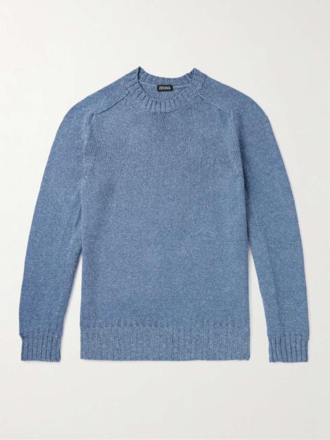 Silk, Cashmere and Linen-Blend Sweater