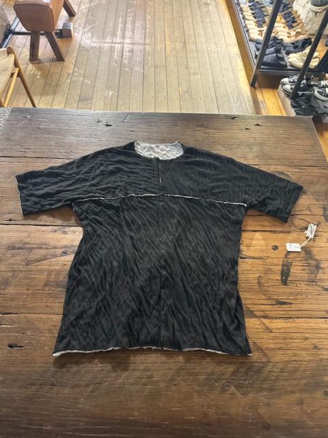 M.A+ M.A+ SS17 m.a+ Black Special Stitched One Piece Short Sleeve Cotton Top
