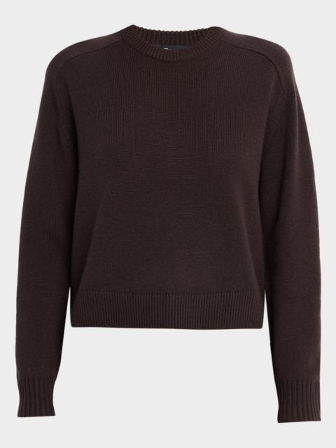 Theory Cashmere Cropped Crewneck Sweater