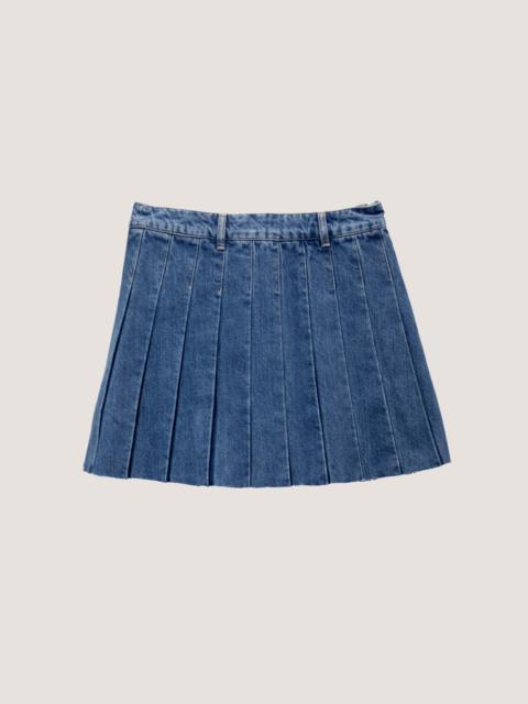 Maison Kitsuné DENIM PLEATED MINI SKIRT
