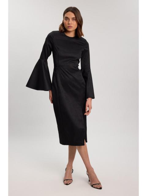 KAREN MILLEN Tailored Lace up Back Detail Midi Dress