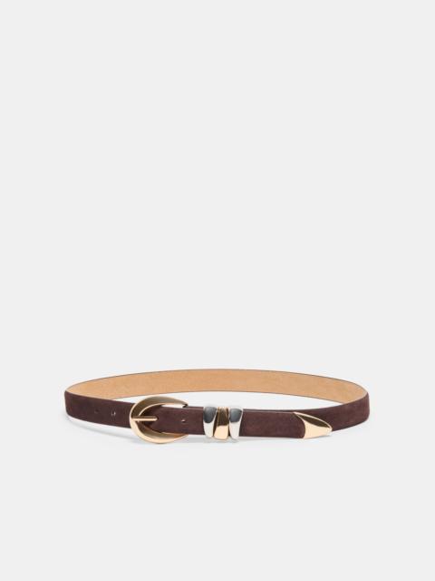 dolce vita MIXED METAL BUCKLE BELT MAHOGANY