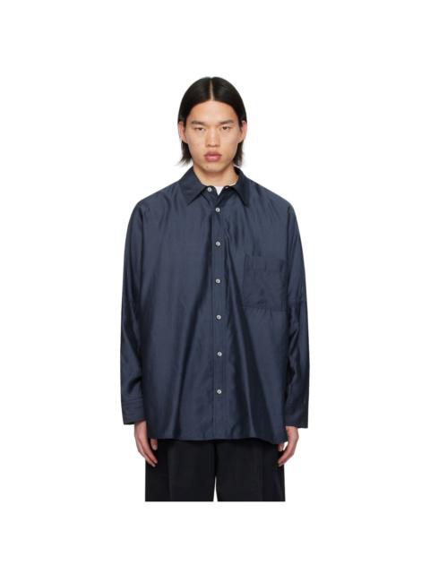 Wooyoungmi Navy Patch Pocket Shirt