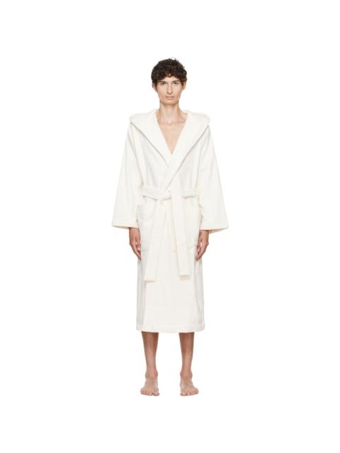 TEKLA Off-White Terry Hooded Bathrobe
