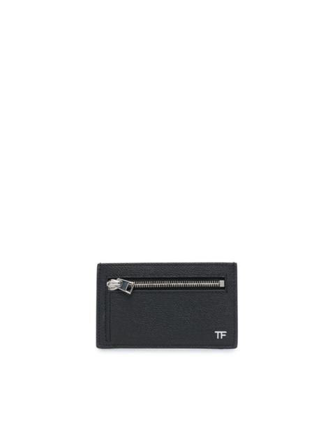 grained texture leather cardholder
