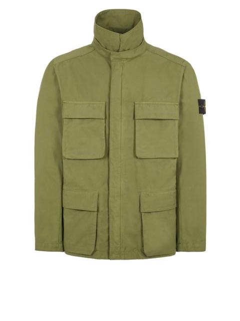 Stone Island 40933 GARMENT-DYED NYLON COTTON BATAVIA  OLIVE GREEN