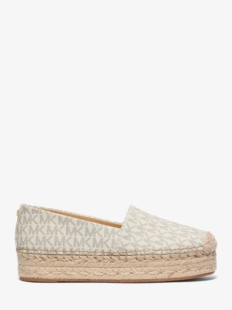 MICHAEL KORS Lynn Signature Logo Platform Espadrille