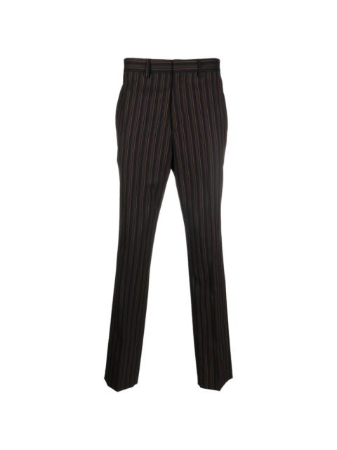 striped tailored wool trousers