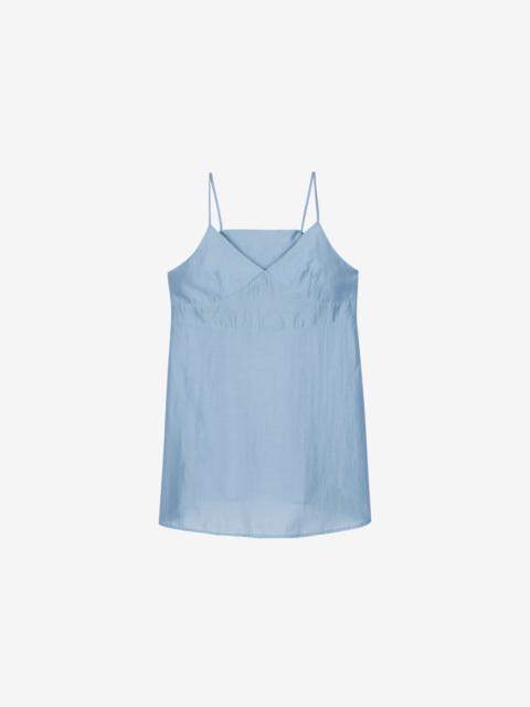 The Frankie Shop Noli Slip Mini Dress - Dusty Blue