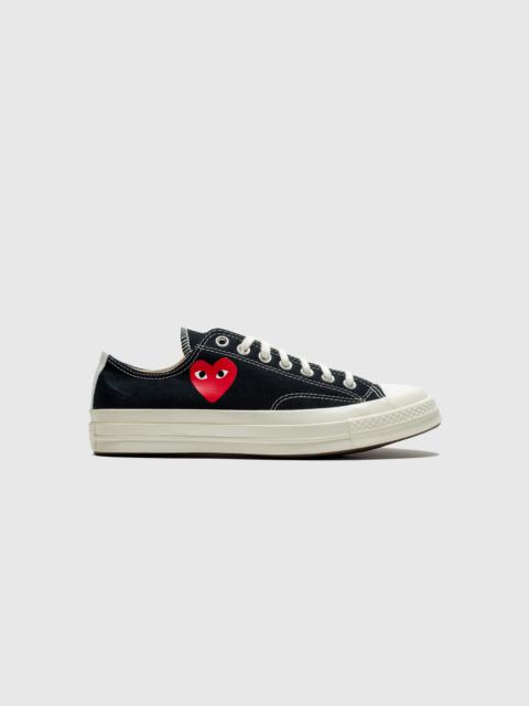 Comme des Garçons PLAY CHUCK TAYLOR ALL-STAR '70 LOW "BLACK SINGLE HEART"