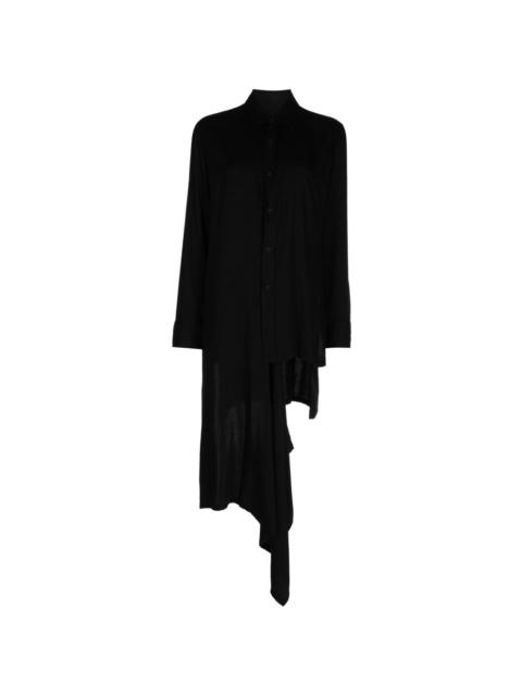 Yohji Yamamoto asymmetric long-sleeve shirtdress