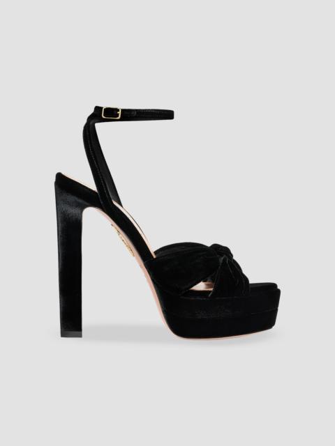 AQUAZZURA Women's Cupid 130MM Suede Platform Sandals - Black