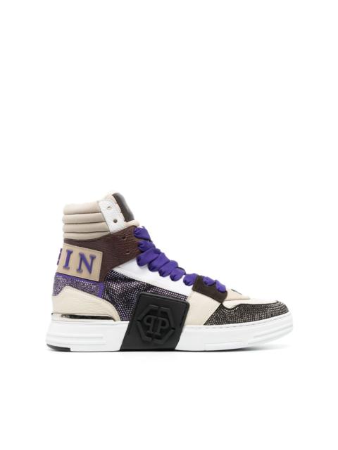 Phantom Skull & Bones hi-top sneakers