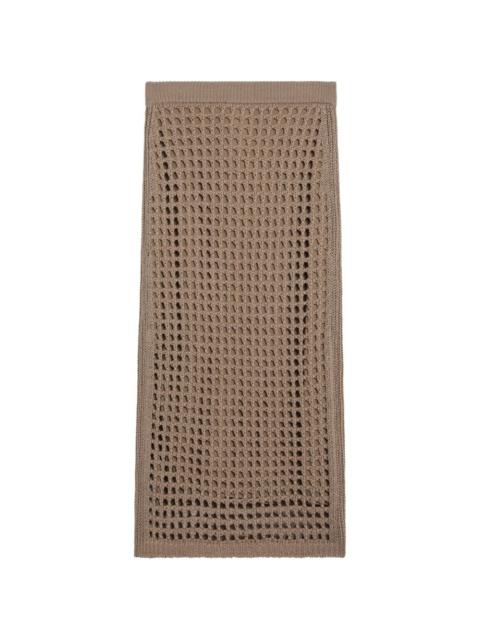 Max Mara open-knit midi skirt