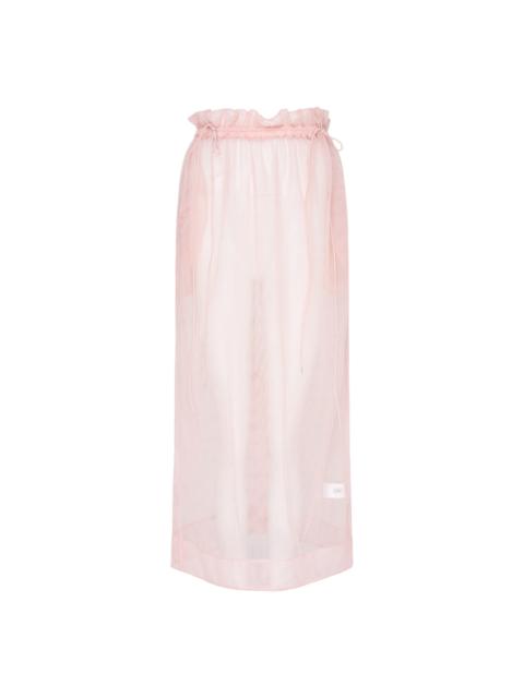 Simone Rocha Gathered Waist Cord Tulle Skirt