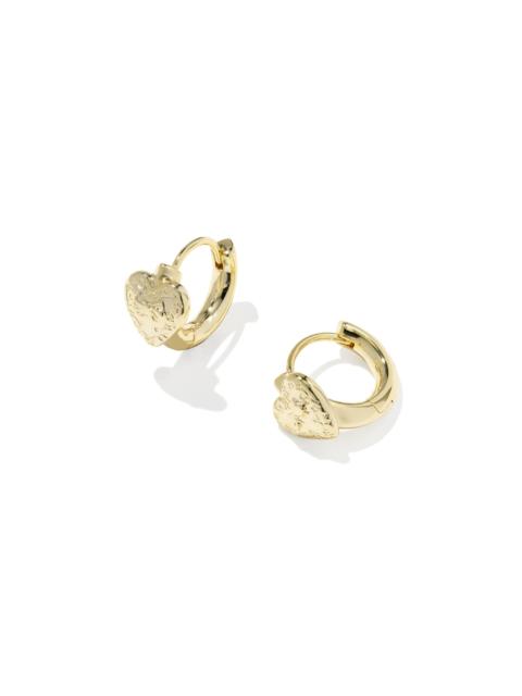 KENDRA SCOTT Kendra Scott x LoveShackFancy Heart Gold Huggie Earrings