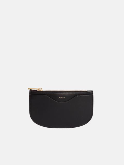 Vince Demma Nappa Leather Half-Moon Cardholder
