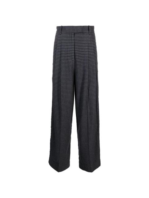 Cymbaria houndstooth-print organic cotton trousers