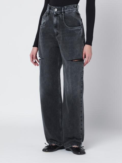 Maison Margiela Washed black jeans with side rips