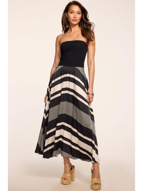 RAMY BROOK Oakley Printed Combo Knit Midi Dress