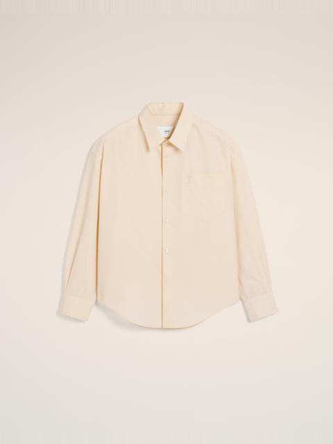 AMI Paris BEIGE COTTON AMI DE COEUR BOXY SHIRT