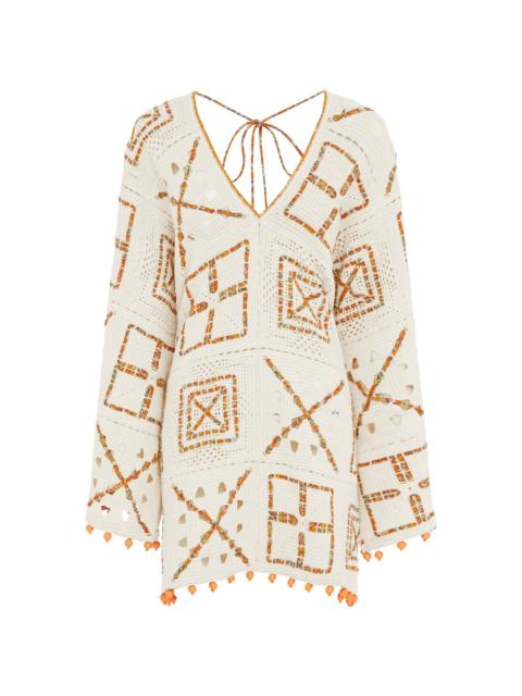 ALÉMAIS Marva Crochet Mini Dress