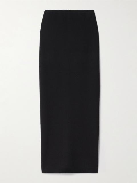 KHAITE Lilth crepe-jersey maxi skirt Black