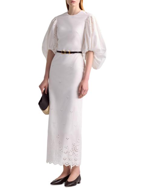 Altuzarra Women's Danielle Eyelet Puff-Sleeve Cocktail Dress - Optic White