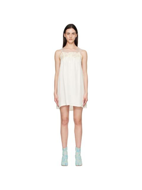 Maison Margiela Off-White Taped Slip Minidress
