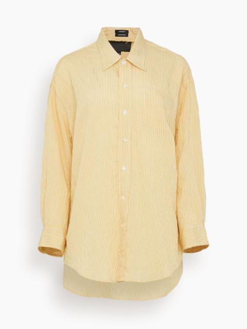 R13 Drop Neck Shirt in Orange Stripe