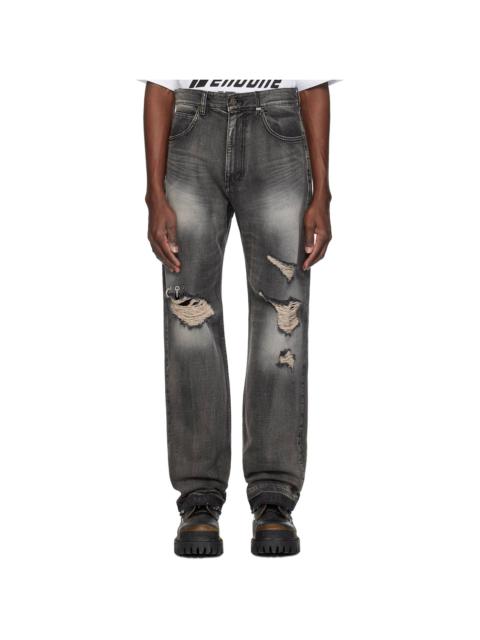 We11done Black Distressed Jeans