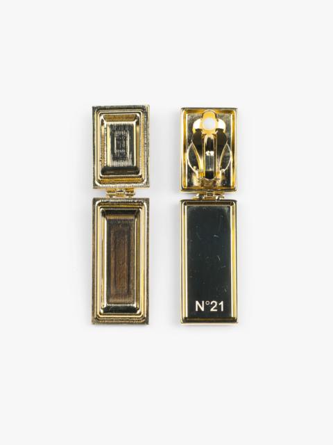 N°21 LOGO-ENGRAVED EARRINGS