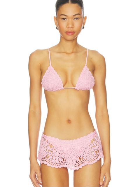 Frankies Bikinis Elena Crochet Bikini Top