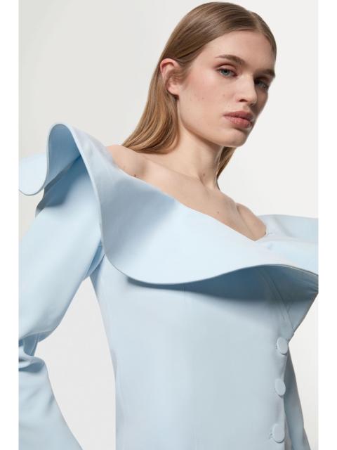 KAREN MILLEN Drama Ruffle Asymmetric Tailored Jacket