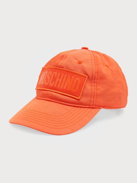 Moschino Men's Tonal Logo Nylon Baseball Hat